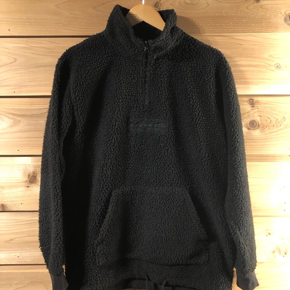 Vans High Pile Black Quarter-zip Pullover